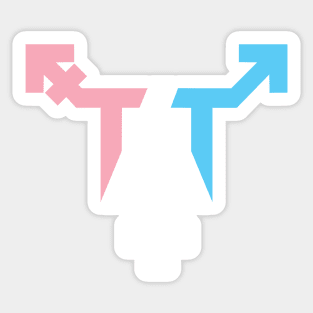 T4T  Symbol - Trans Love - NO BACKGROUND Sticker